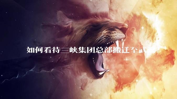 如何看待三峡集团总部搬迁至武汉？